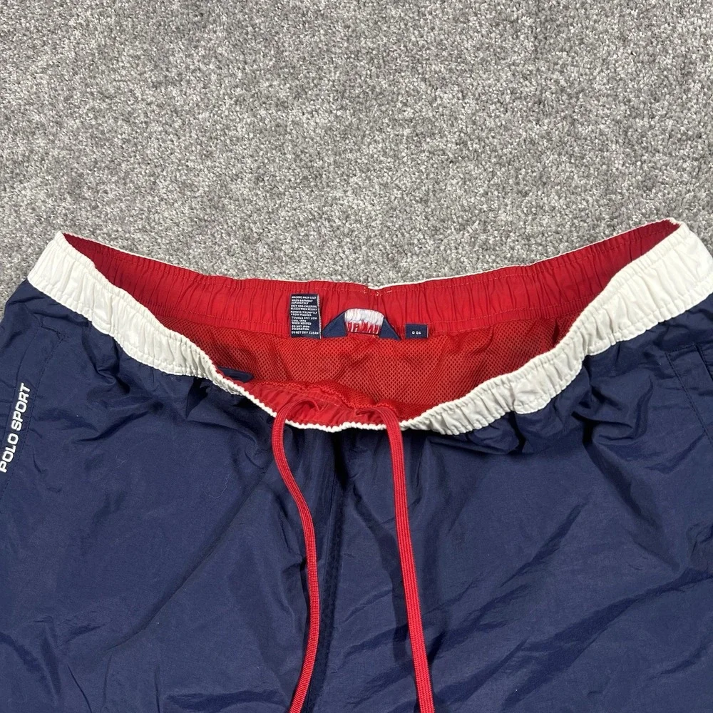 Vintage Polo Sport Ralph Lauren Board Shorts Mens XXL Blue Surf Swim Trunks Rare